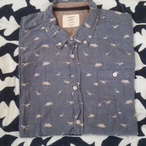 Men's Dinosaur Button-up Shirt